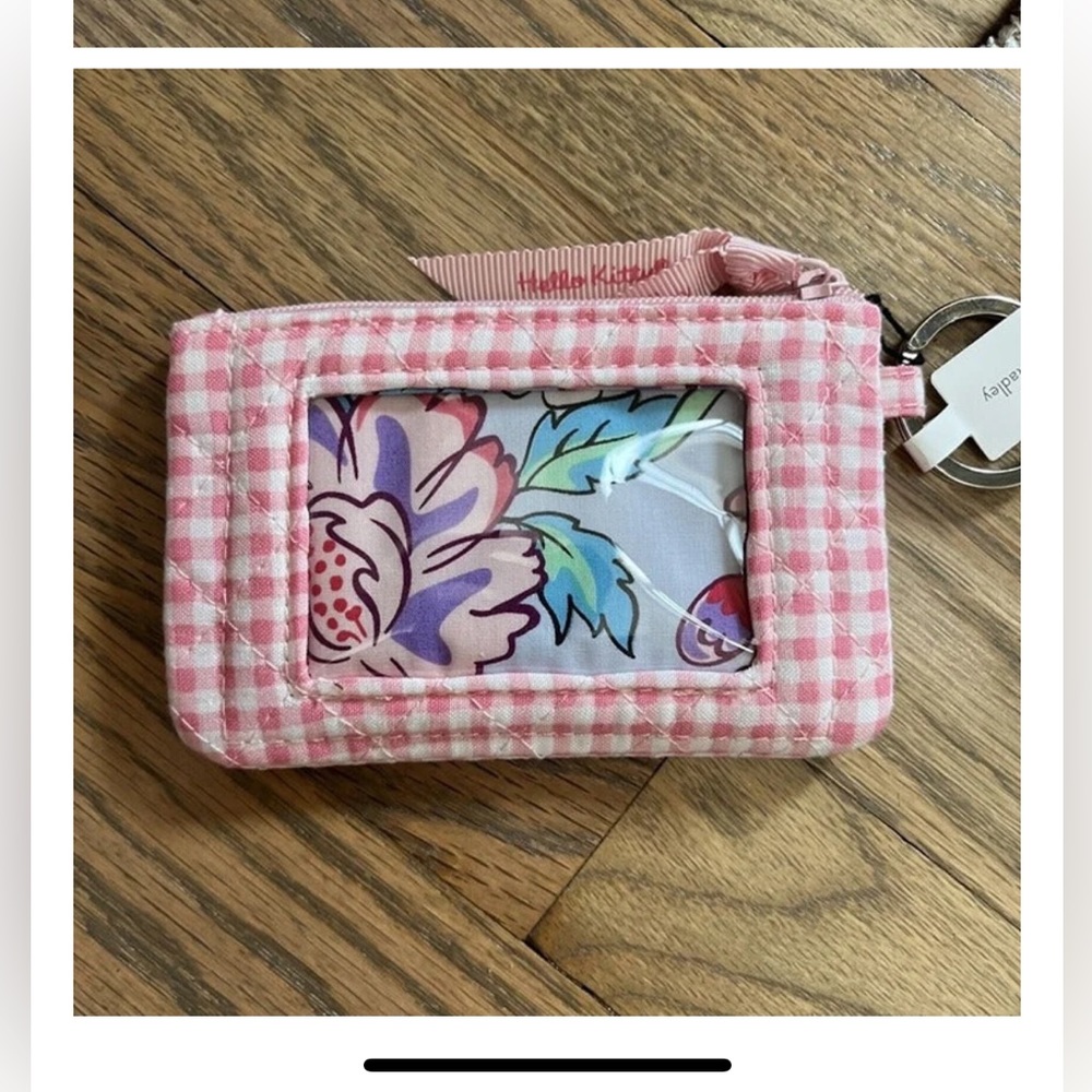 Gingham Hello kitty Vera Bradley zip wallet *** Sold out. - Picture 2 of 2